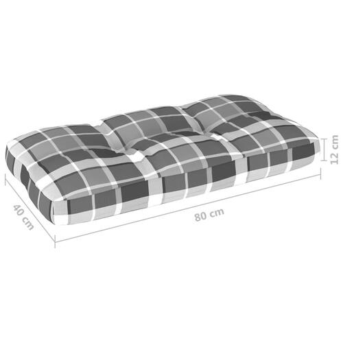 Pallehynde 60x40x10 cm stof gråternet