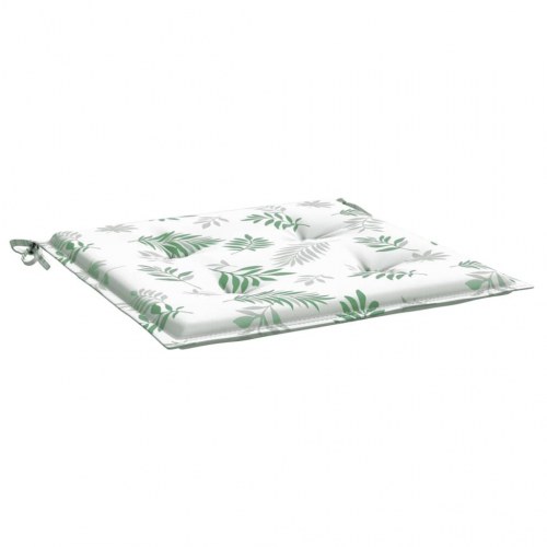 Stolehynder 6 stk. - 40 × 40 × 4 cm i oxfordstof med bladmønster