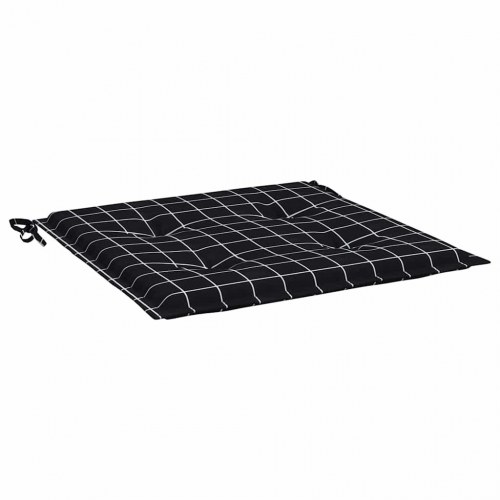 Hynder til havestol - 6 stk., 40 × 40 × 4 cm, sort tern