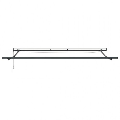 Markise med LED-lys og automatisk betjening - 500 x 300 cm, bordeaux