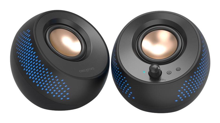 Creative Pebble X - 2.0 bordhøjtalere, fuldtone, 15 W RMS, sort
