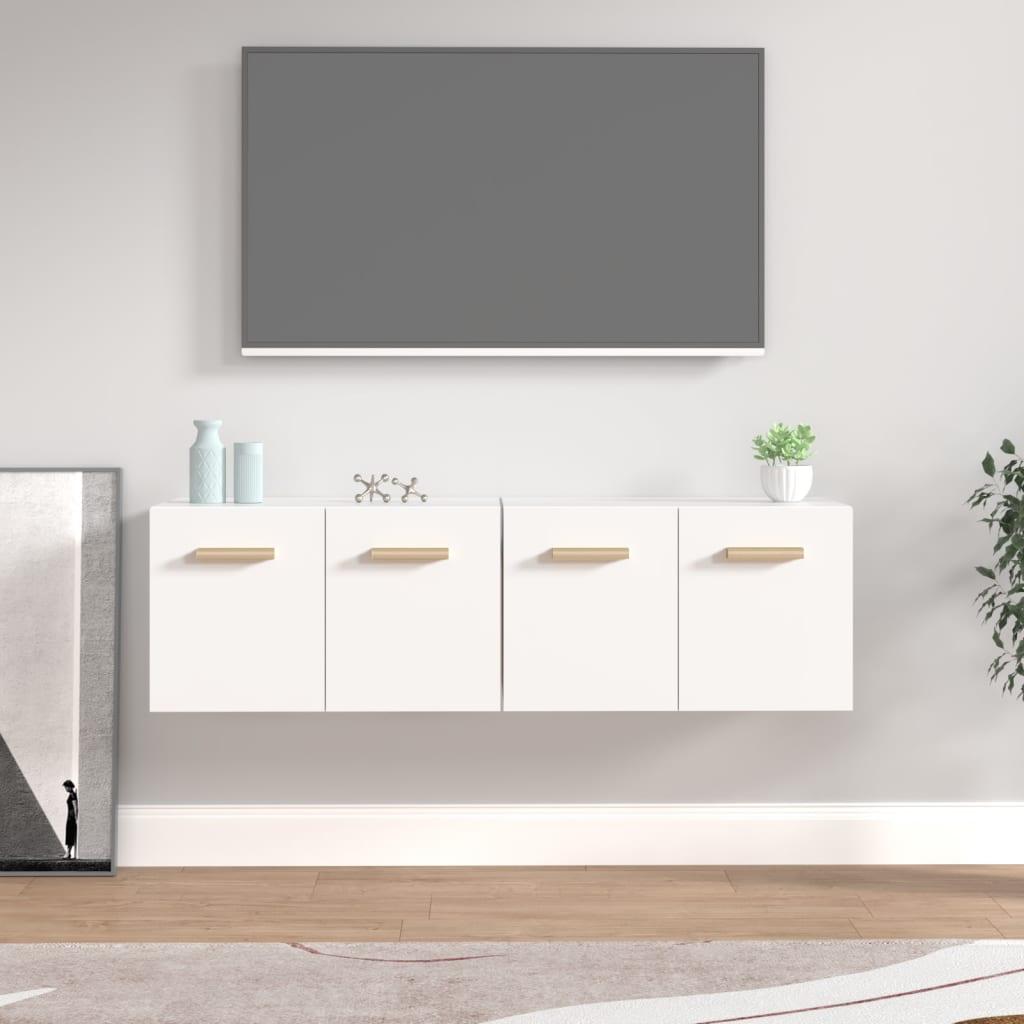 Vægskabe 2 stk. 60x36,5x35 cm konstrueret træ hvid billede