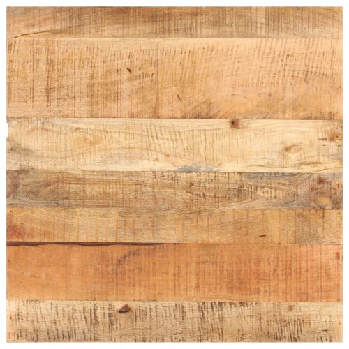 Bistrobord 80 × 80 × 75 cm - firkantet i ru mangotræ med sort jernfod
