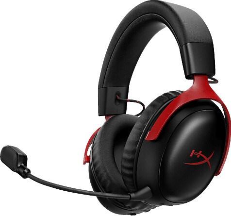 HyperX Cloud III S Wireless gamingheadset - sort/rød