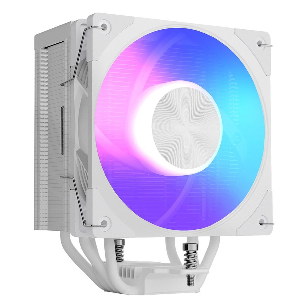 MODECOM Volcano OC T202 LCD ARGB CPU-luftkøler 120 mm - Hvid billede