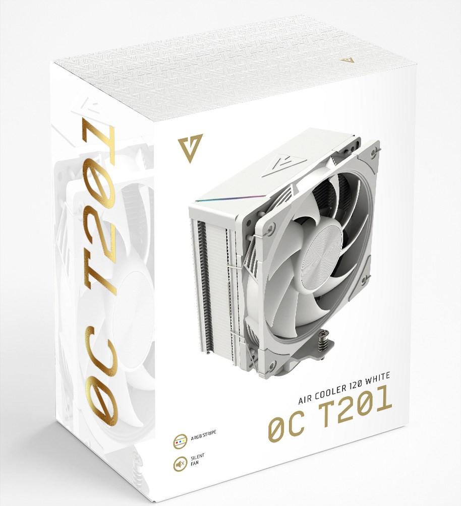 MODECOM Volcano OC T201 CPU-luftkøler 120 mm - Hvid billede