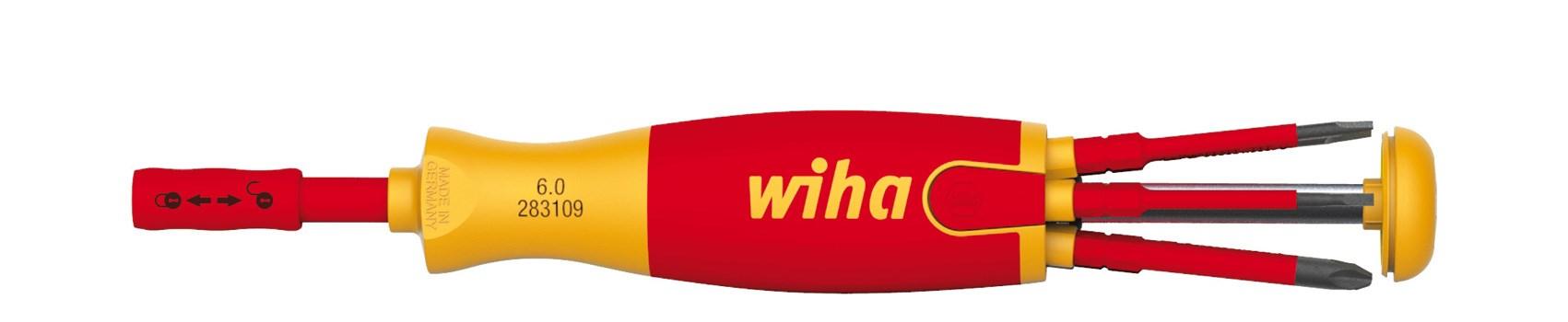 Wiha Multibit skruetrækker - standard, 6 bits, rød/gul billede
