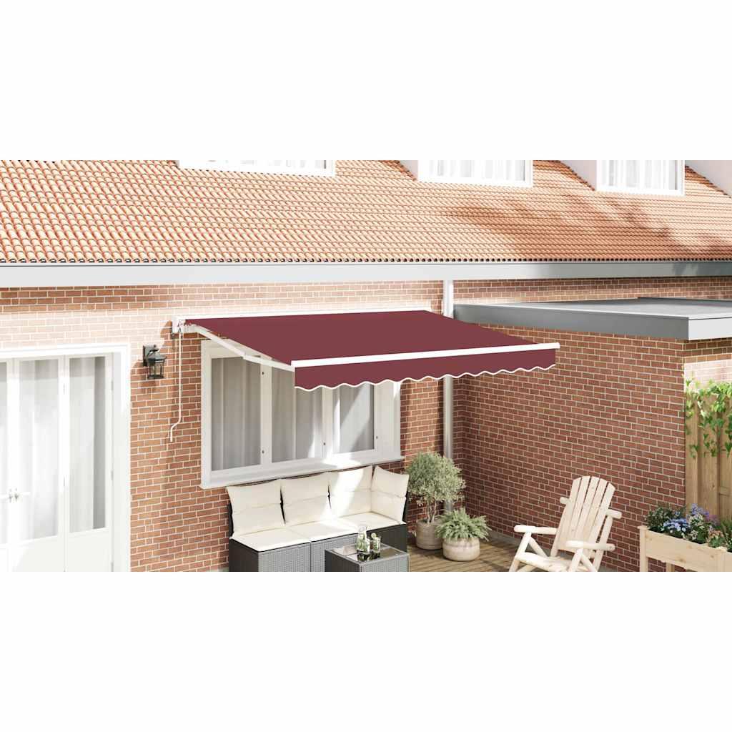 Udtrækkelig markise bordeaux 300 x 200 cm med polyester og PU-belægning billede