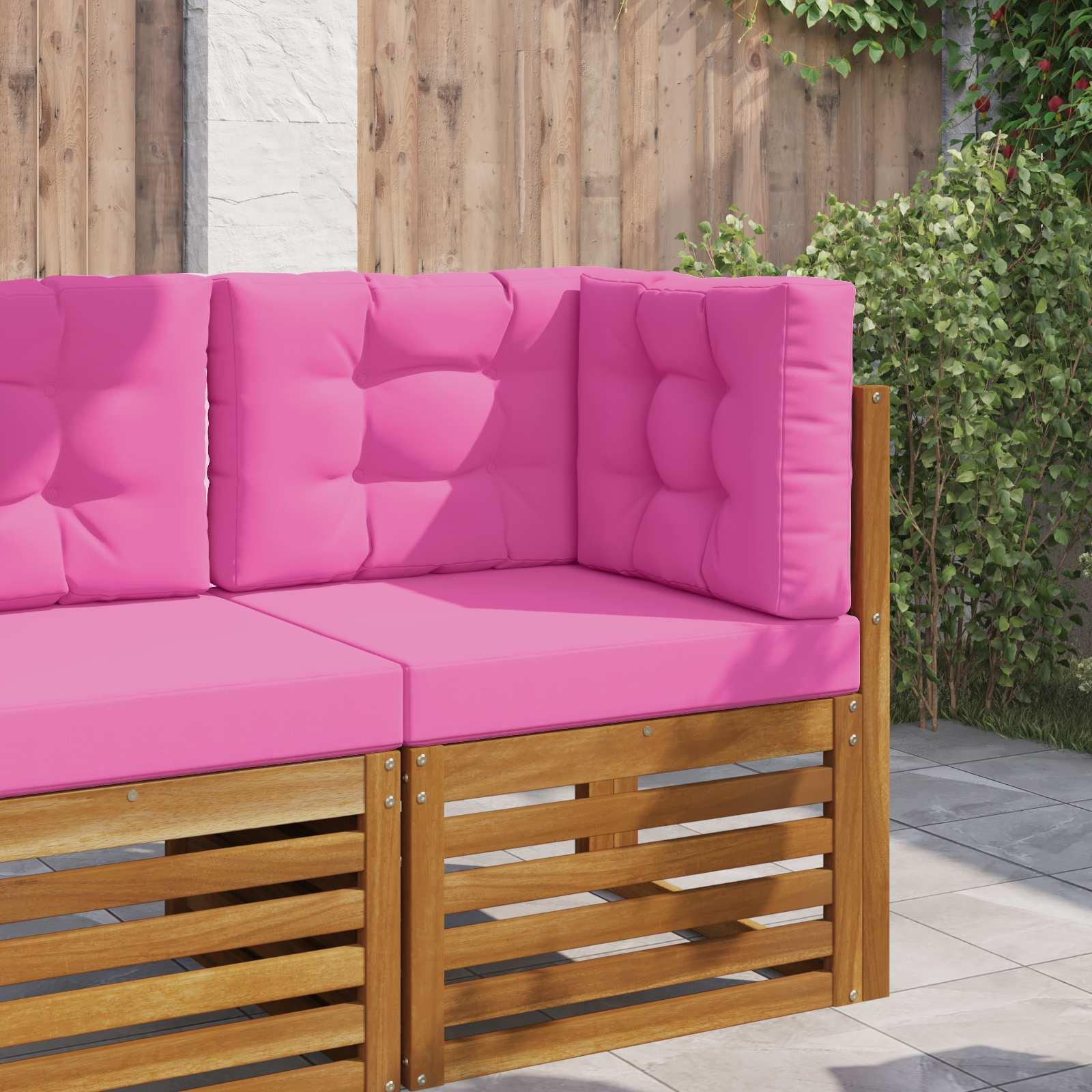Udendørs Sofa Pude 3 stk Lyserød Polyester billede