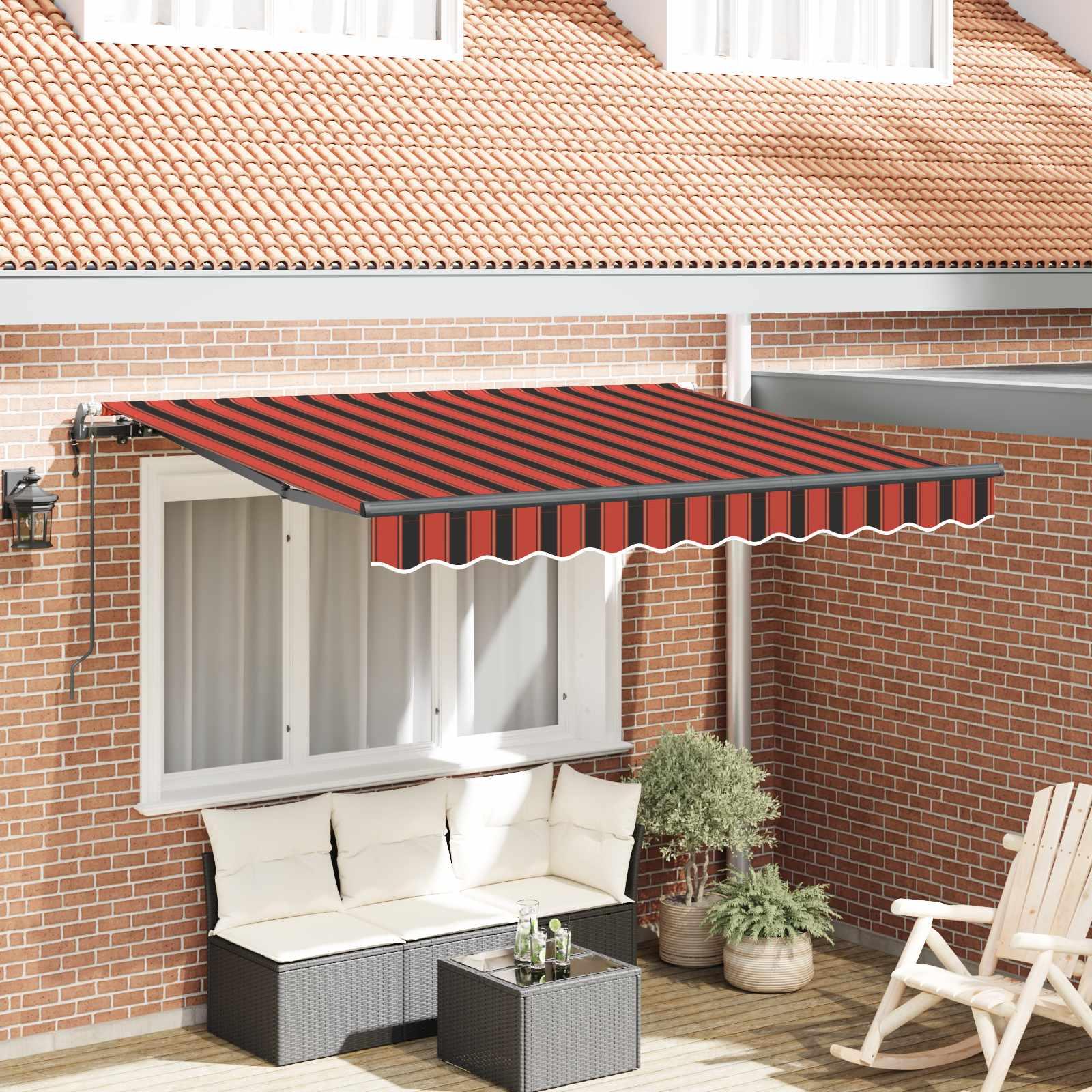 Utrækkelig Markise Brun 250 x 200 cm Stof billede