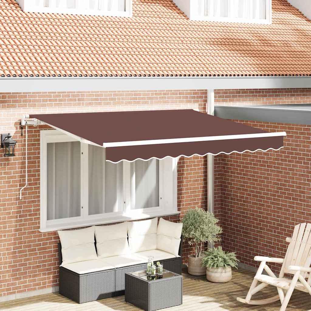 Utrækkelig Markise Brun 250 x 200 cm Stof billede