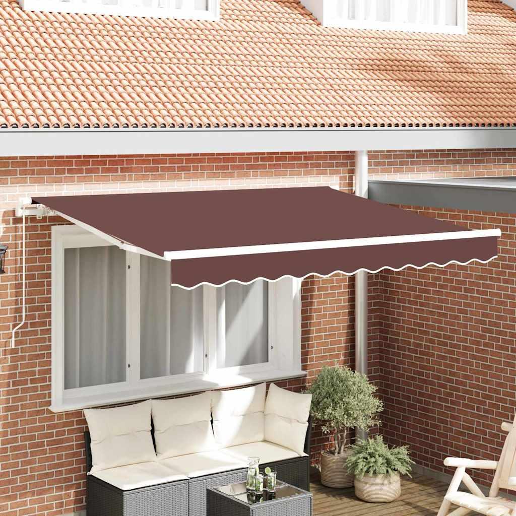 Utrækkelig Markise Brun 250 x 200 cm Stof billede
