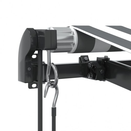 Markise med LED og automatisk betjening 500 x 350 cm - antracitgrå/hvid