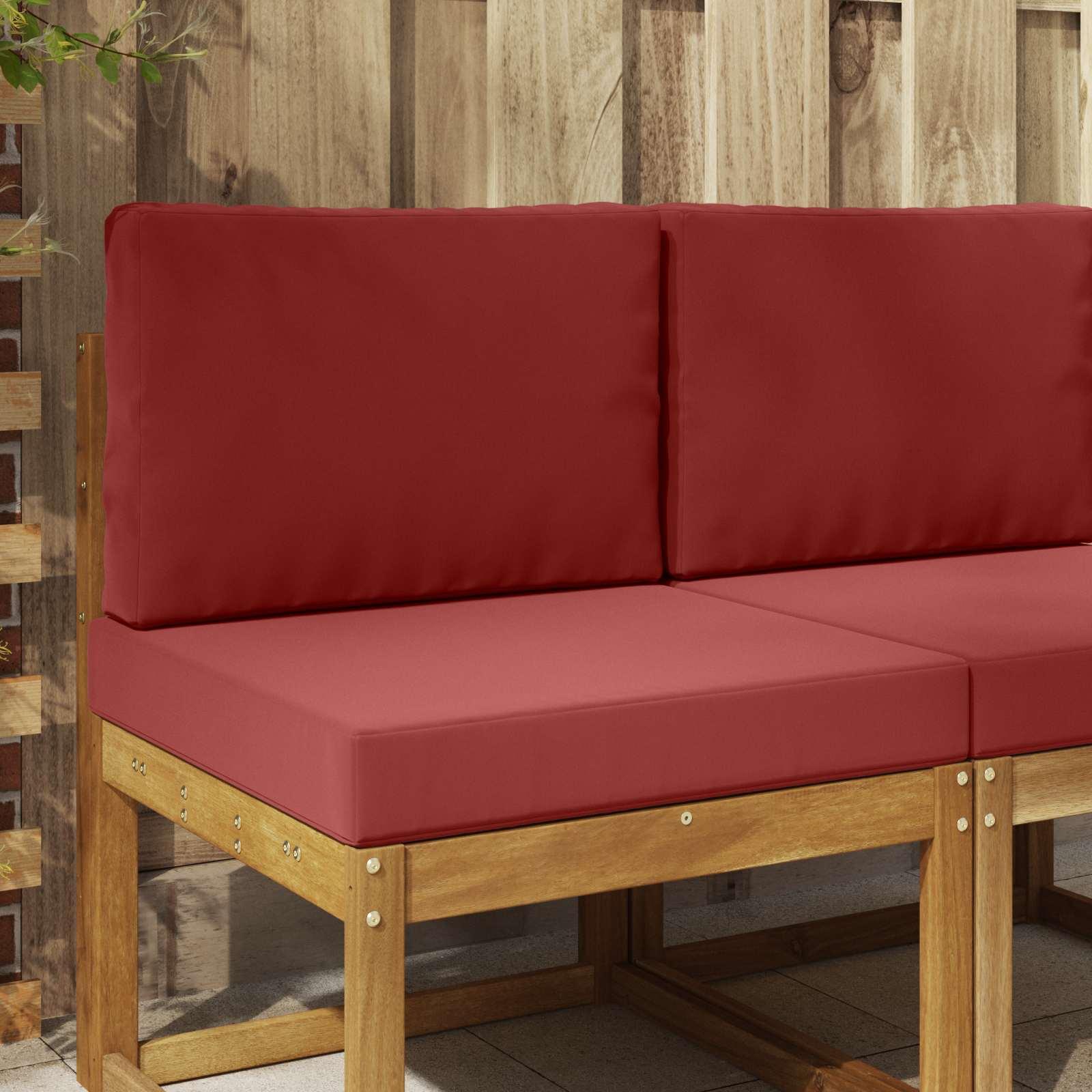 Udendørs Sofa Pude 2 stk Vinrød Polyester billede