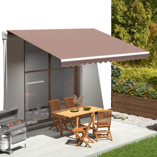 Udskiftningsdug til markise 4,5×3 m - brun polyester