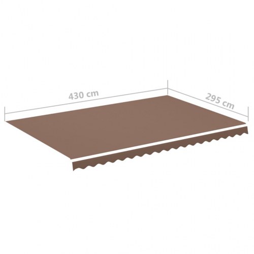 Udskiftningsdug til markise 4,5×3 m - brun polyester