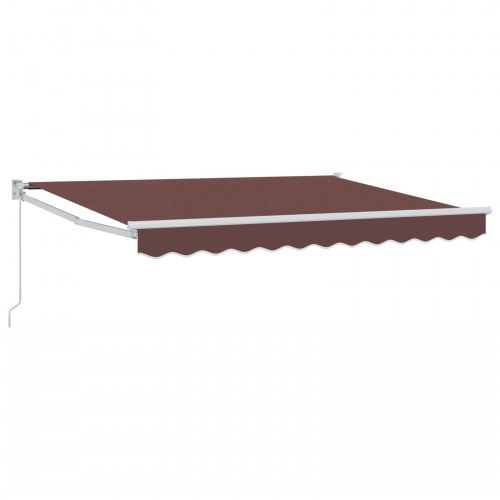 Udtrækkelig markise - brun 3 × 2 m, 100% polyester og aluminium
