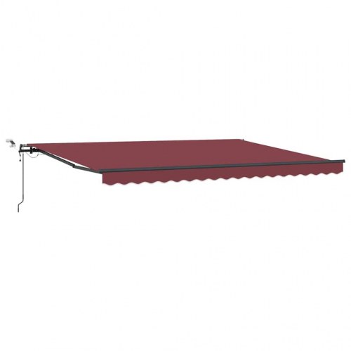 Markise med LED-lys og automatisk betjening 450 x 300 cm - brun