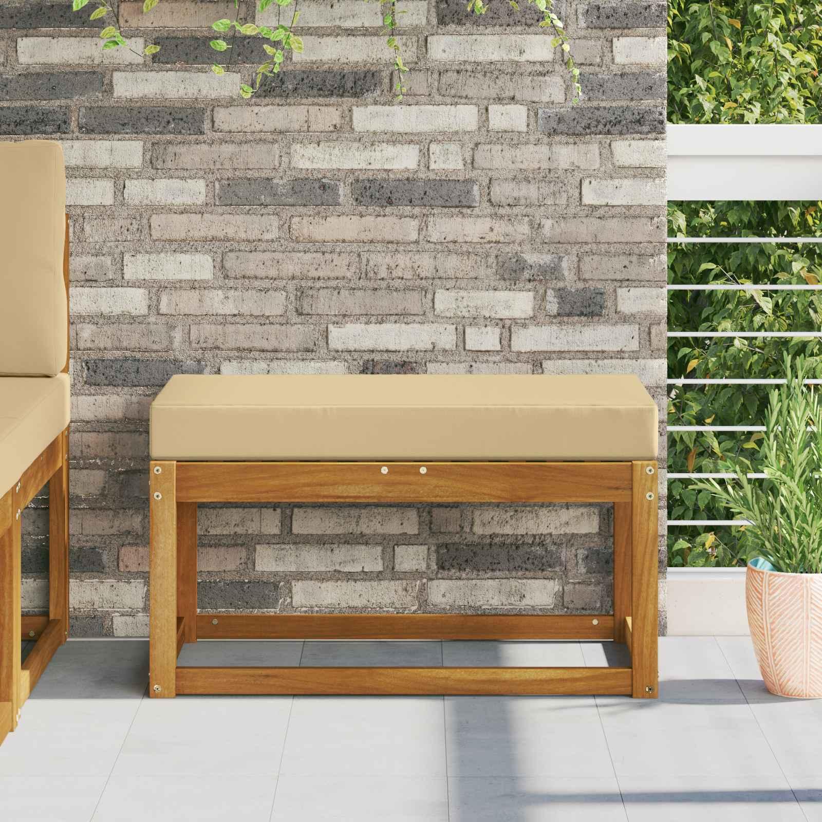 Udendørs Sædepude Beige 80 x 40 x 8 cm 100% polyester billede