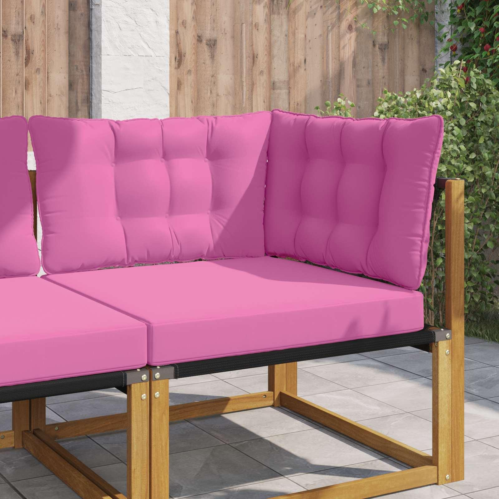 Udendørs sofa pude sæt 3 stk - lyserød polyester