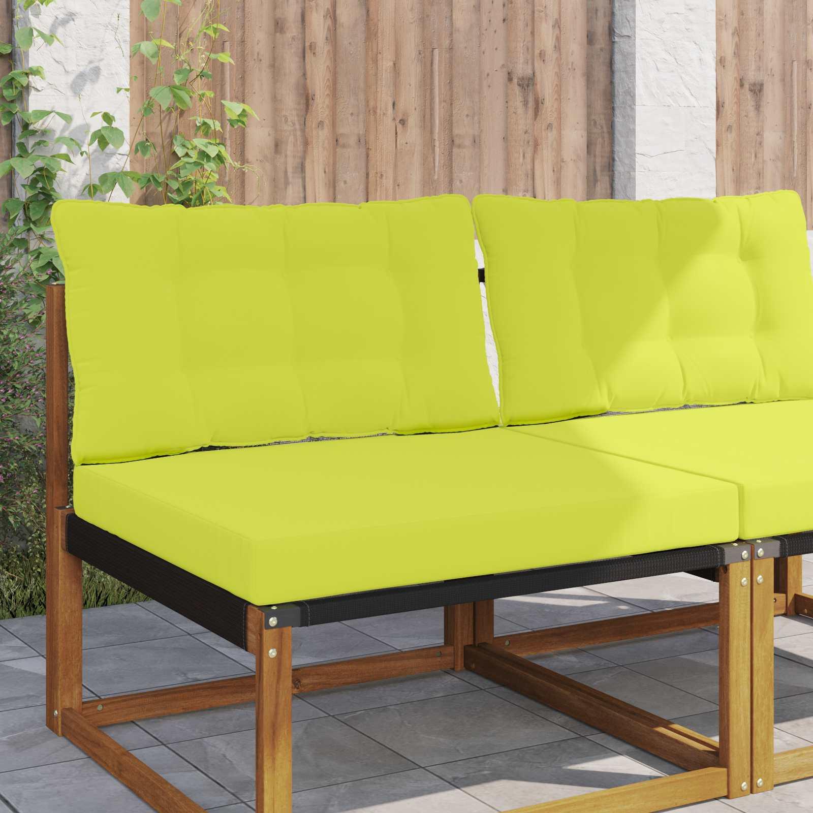 Udendørs Sofa Pude 2 stk Grøn Polyester billede