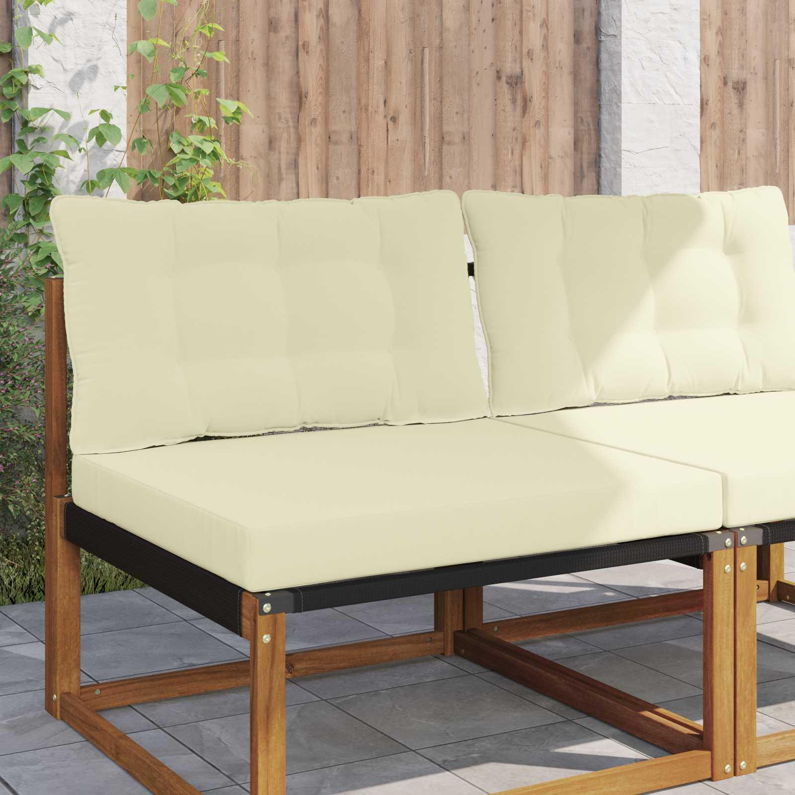 Udendørs Sofa Pude 2 stk Creme Polyester billede