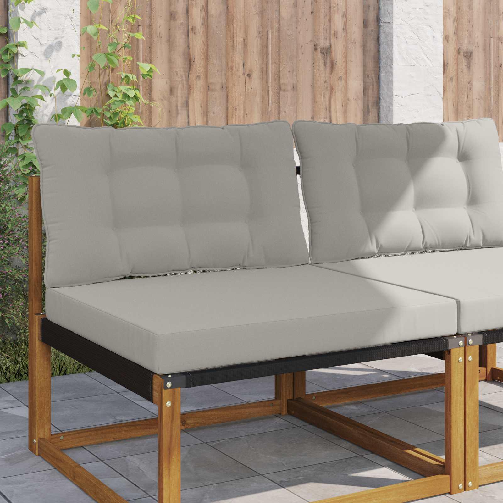 Udendørs Sofa Pude 2 stk Grå Polyester billede