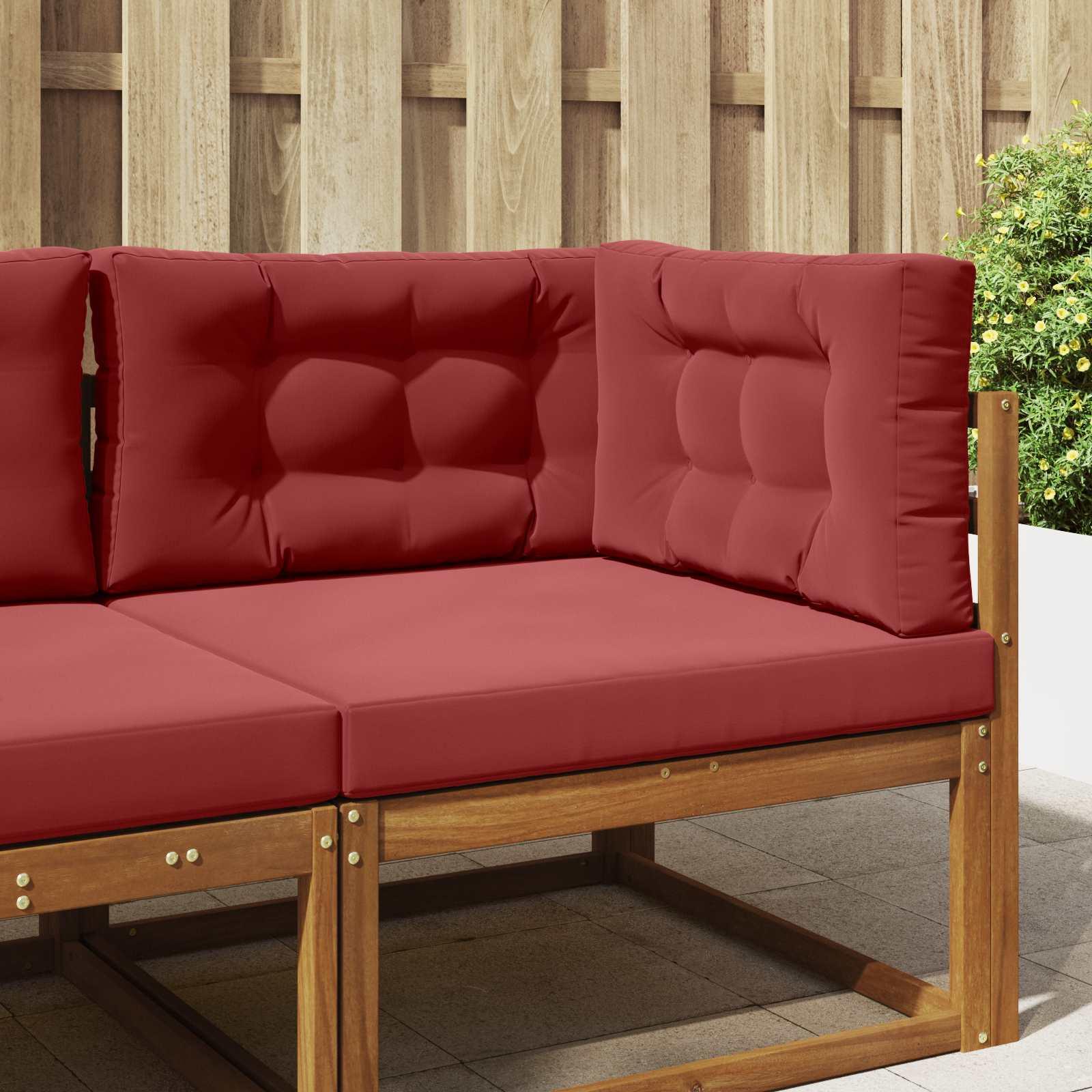Udendørs Sofa Pude 3 stk Vinrød Polyester billede