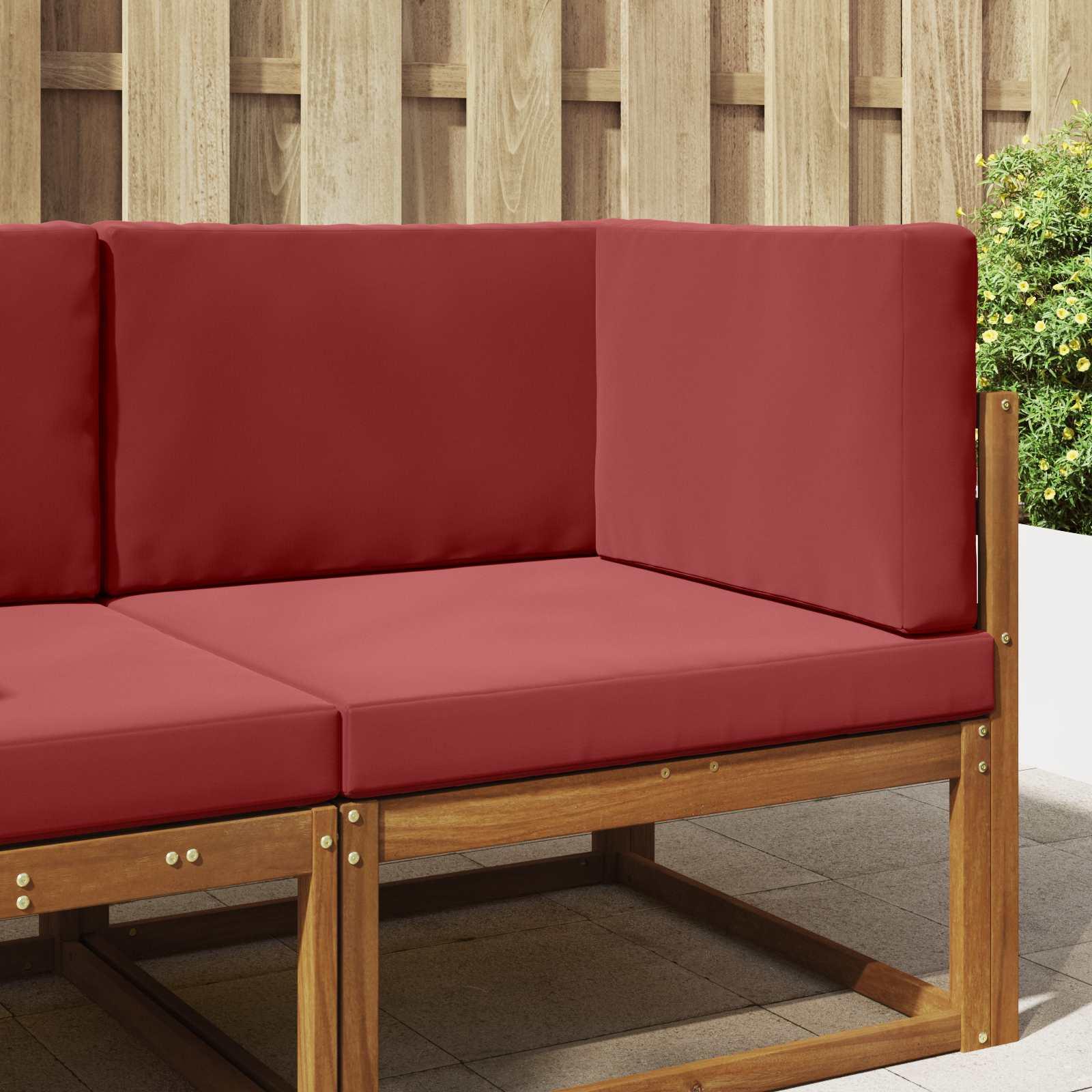 Udendørs Sofa Pude 3 stk Vinrød Polyester billede