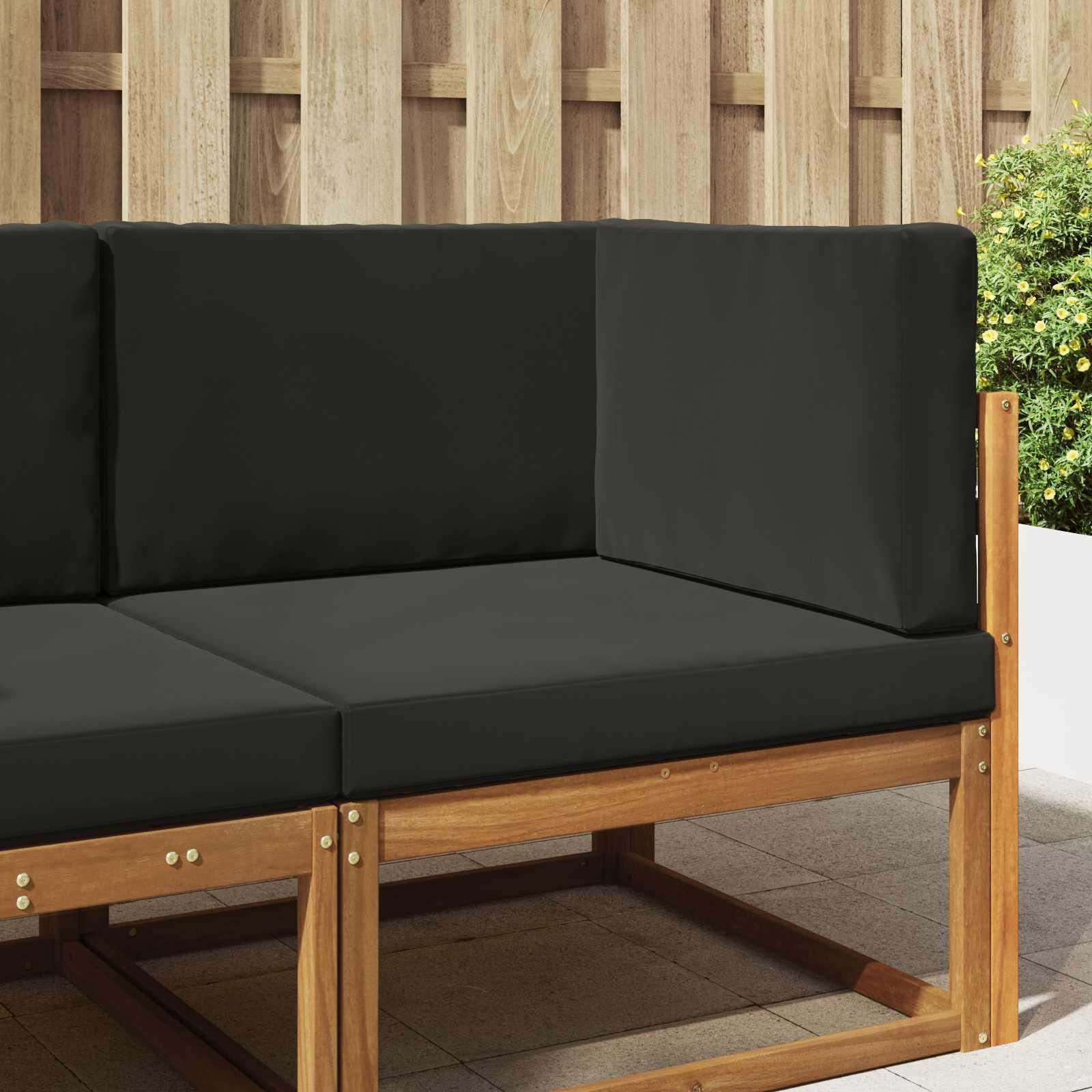Udendørs Sofa Pude 3 stk Sort Polyester billede
