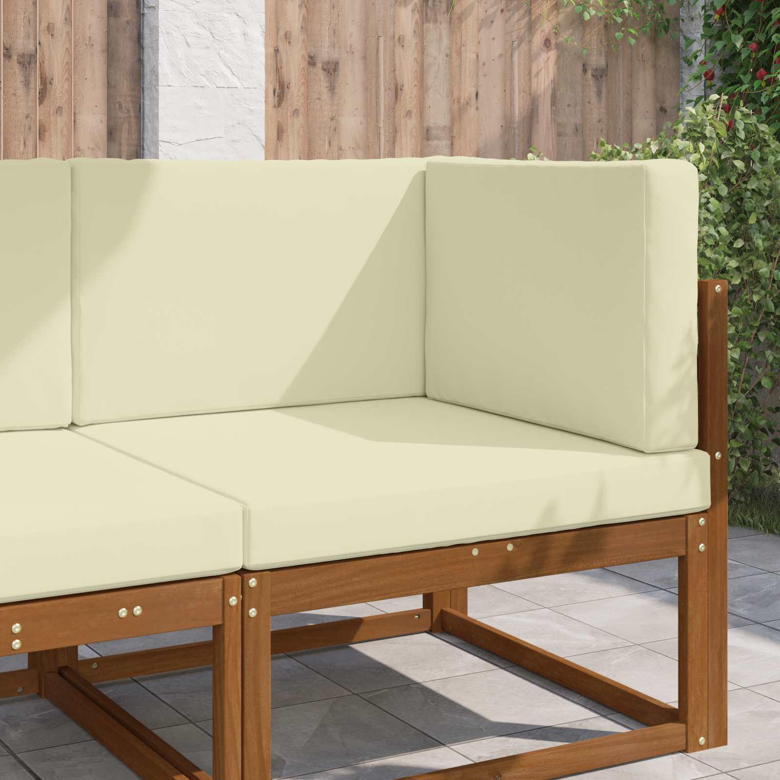 Udendørs Sofa Pude 3 stk Creme Polyester billede
