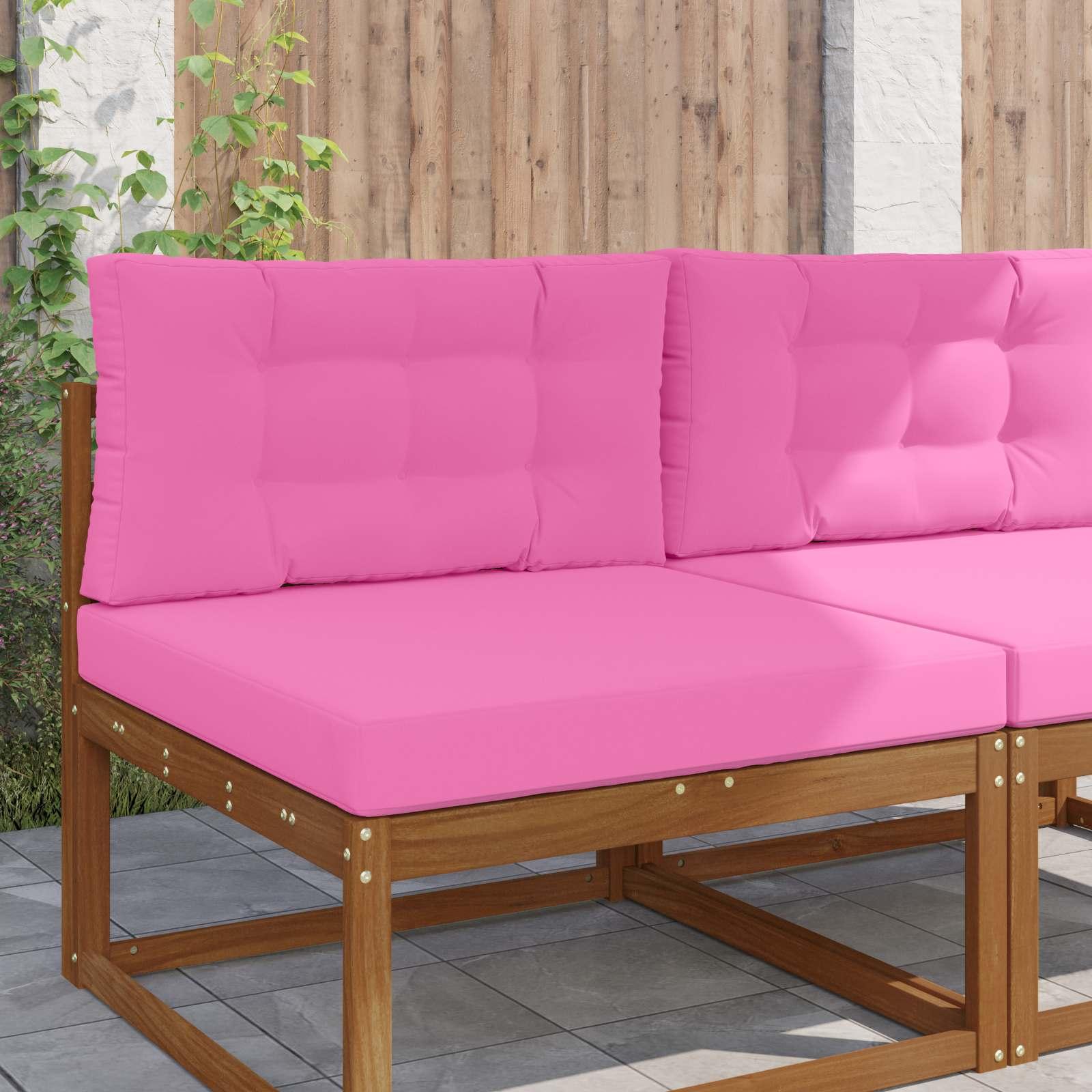 Udendørs Sofa Pude 2 stk Lyserød Polyester billede