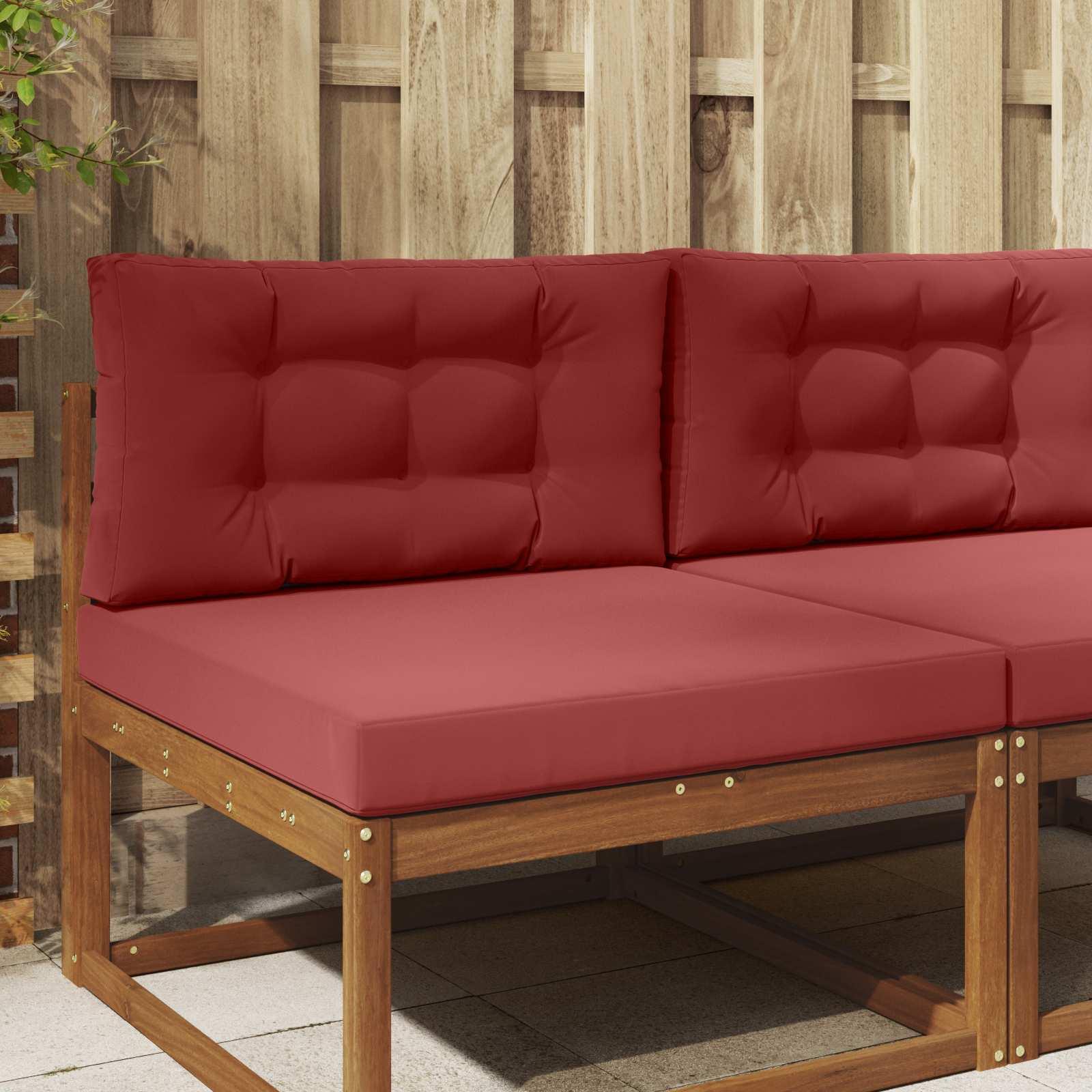 Udendørs Sofa Pude 2 stk Vinrød Polyester billede