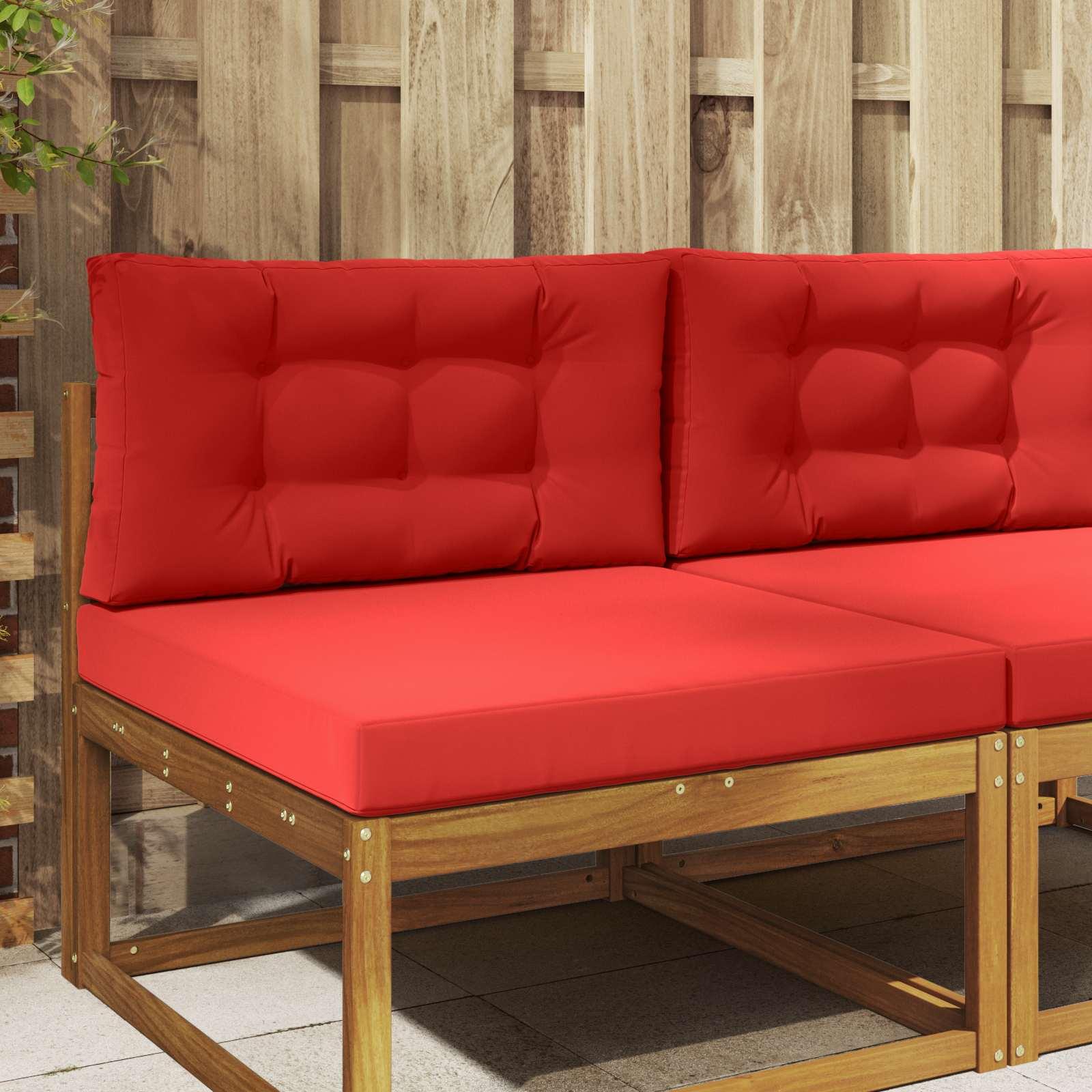 Udendørs Sofa Pude 2 stk Rød Polyester billede