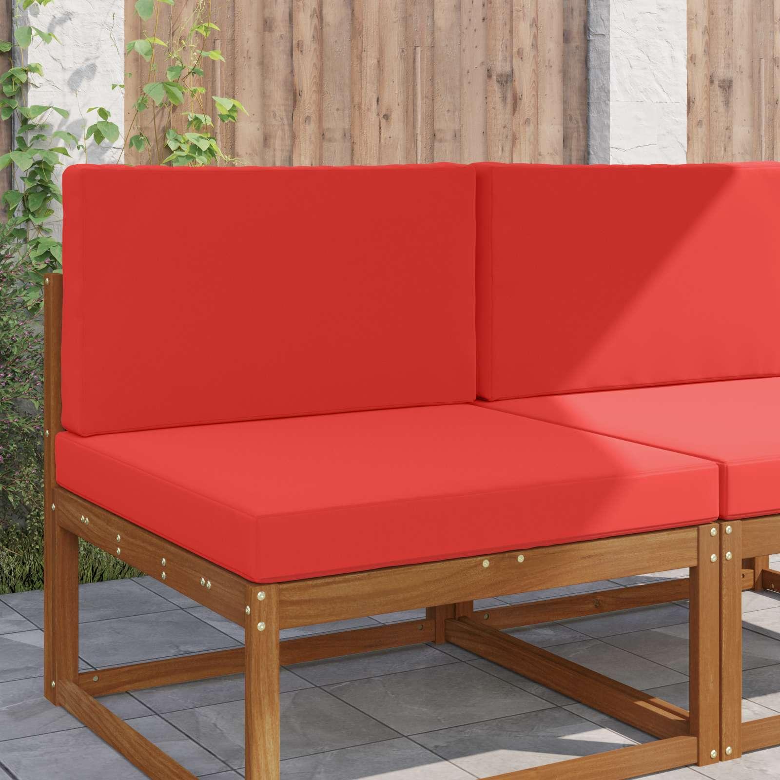 Udendørs Sofa Pude 2 stk Rød Polyester billede