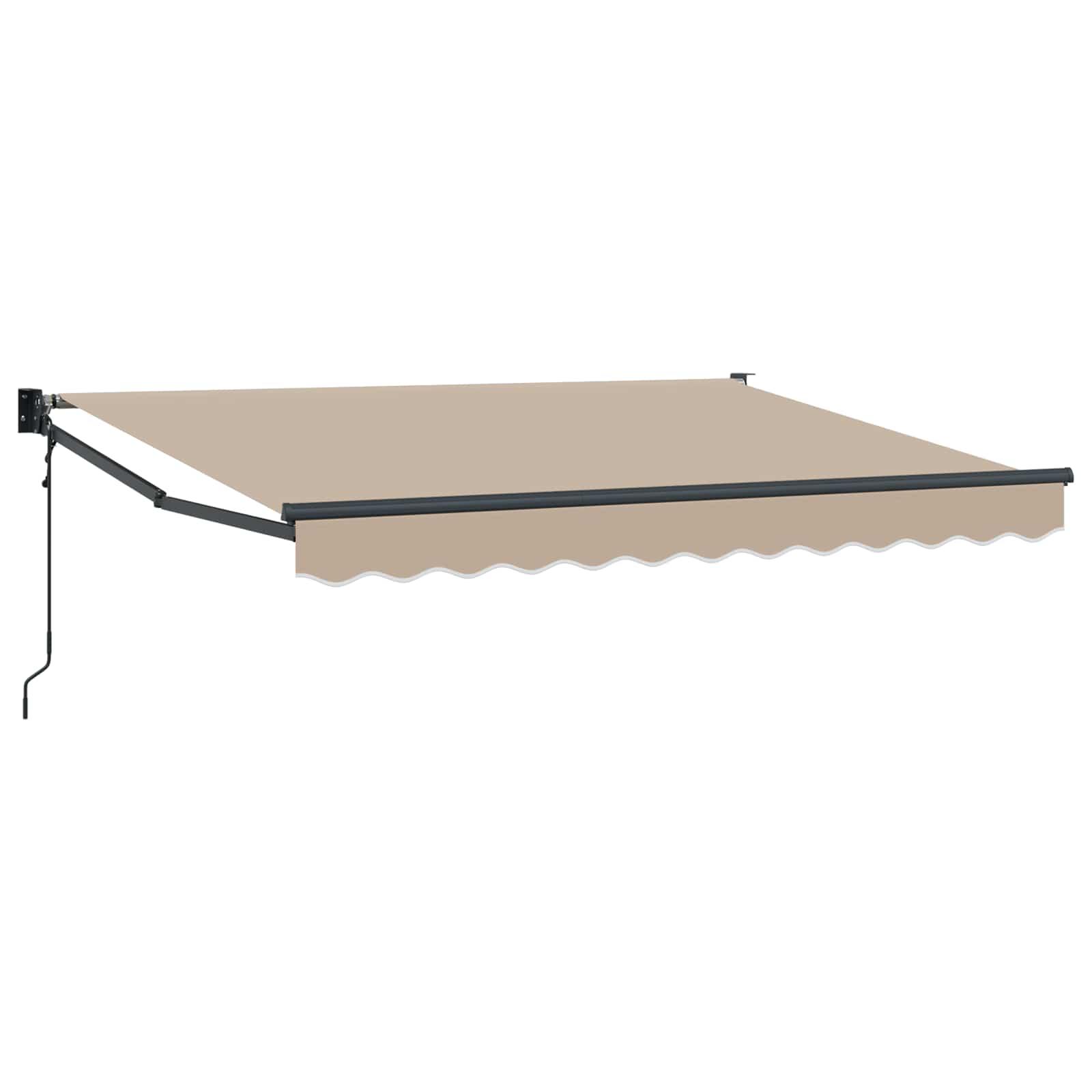 Udtrækkelig markise beige 3 x 2 m i polyester og metal billede