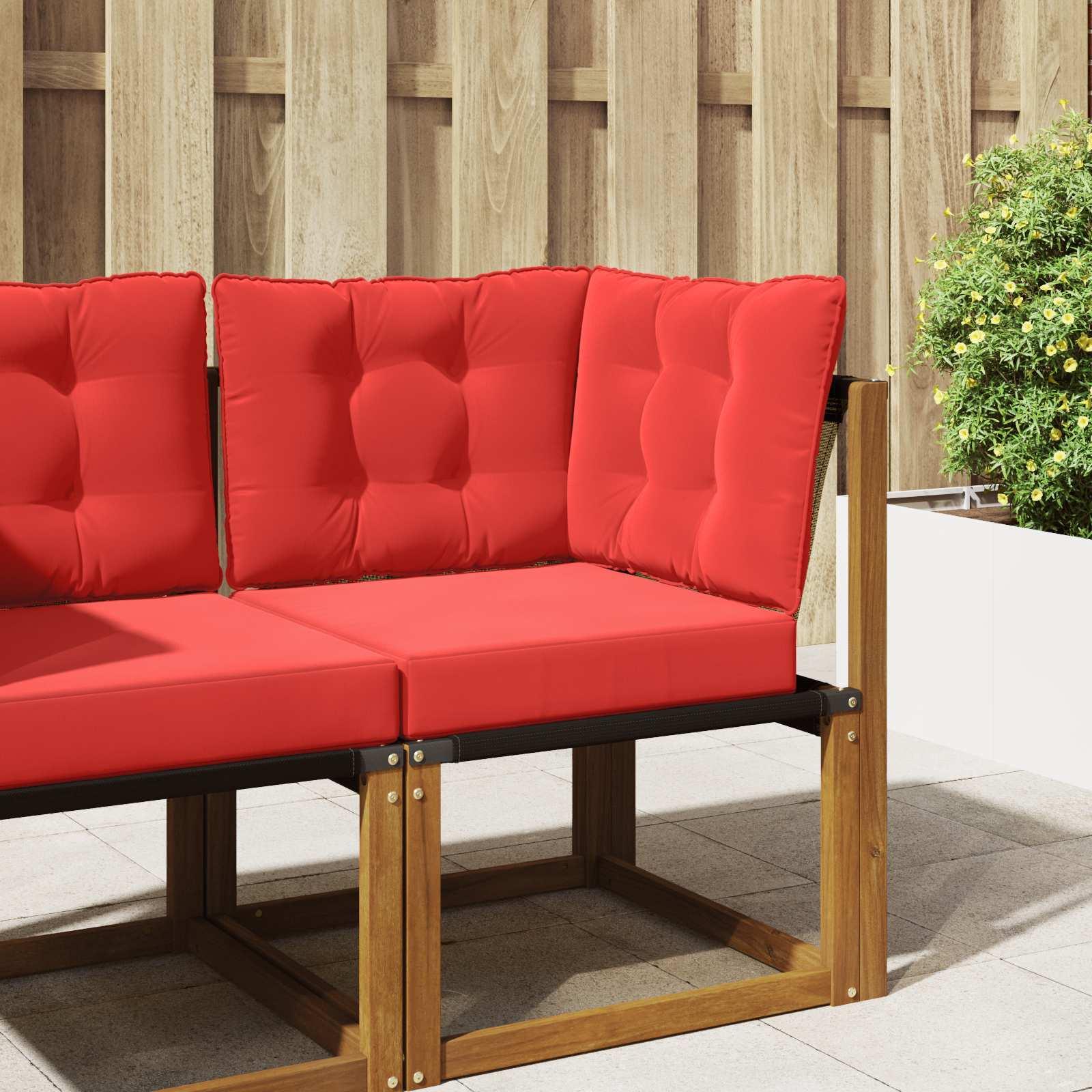Udendørs Sofa Pude 3 stk Rød Polyester billede