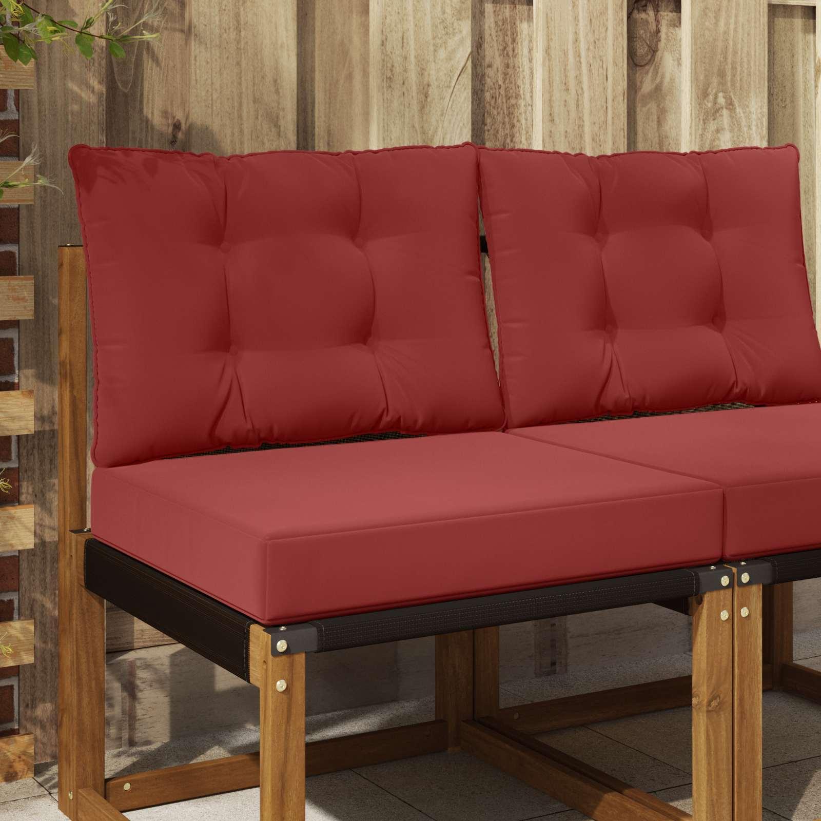 Udendørs Sofa Pude 2 stk Vinrød Polyester billede