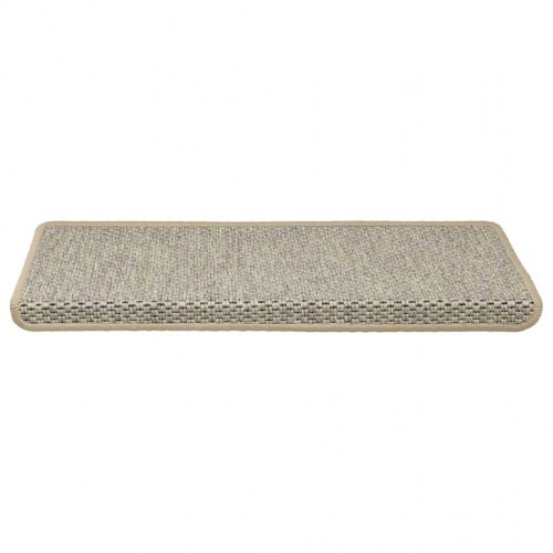 Selvklæbende trappemåtter 15 stk. - 65×21×4 cm, sisal-look, lysegrøn