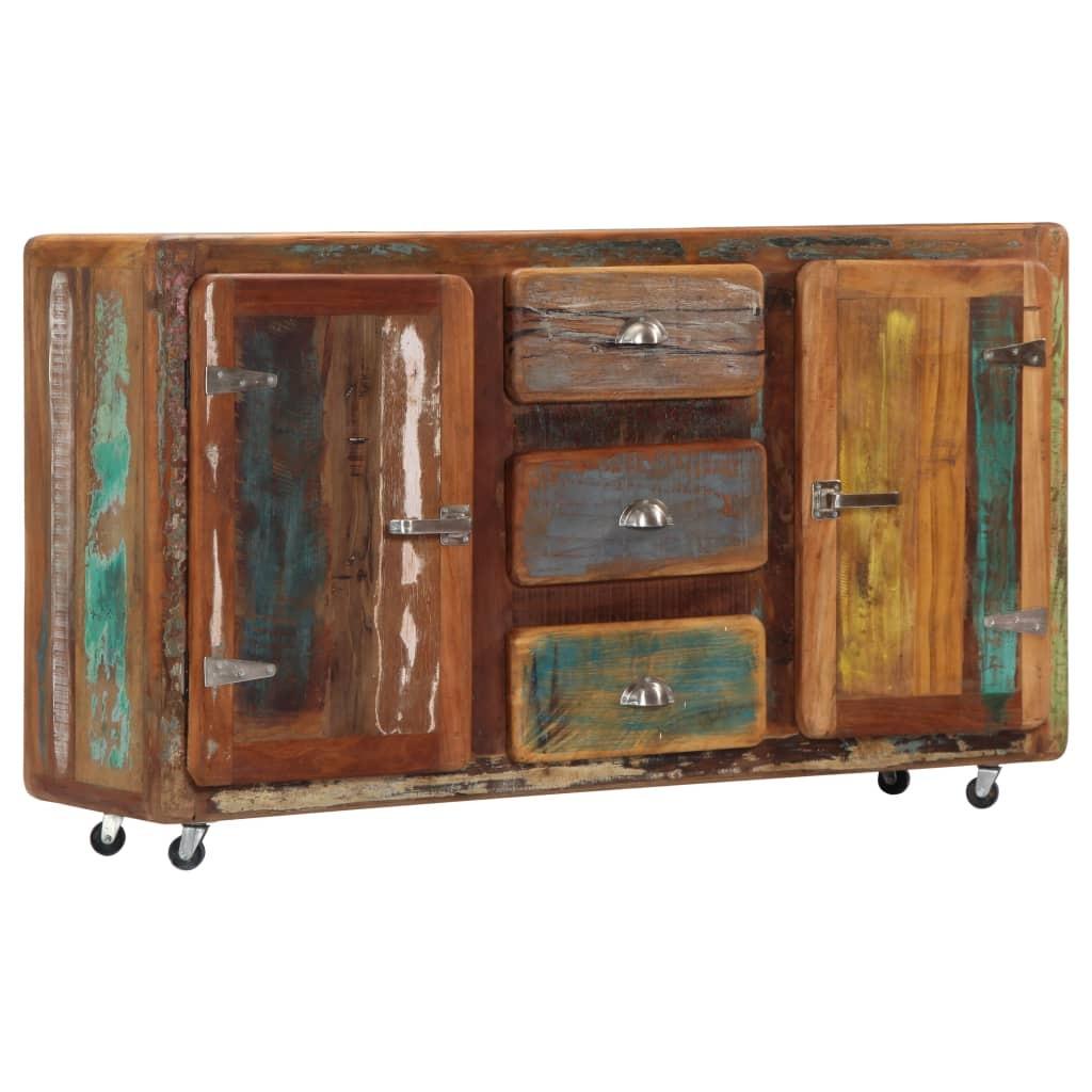Skænk 150x43x86 cm massivt genbrugstræ