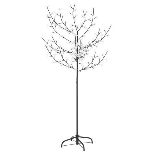 Juletræ 120 LED'er varmt hvidt lys kirsebærblomst 150 cm