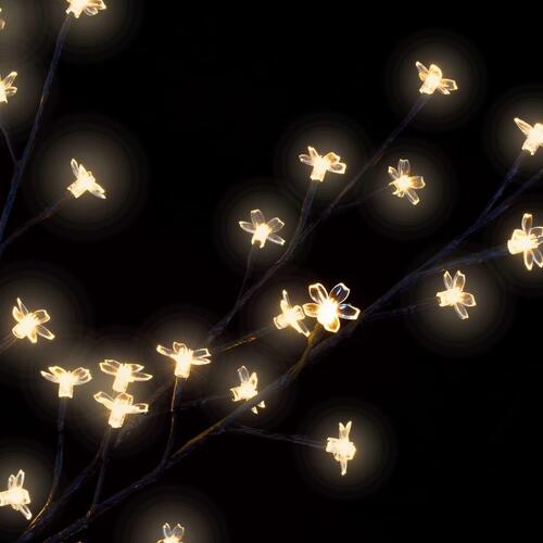 Juletræ 120 LED'er varmt hvidt lys kirsebærblomst 150 cm