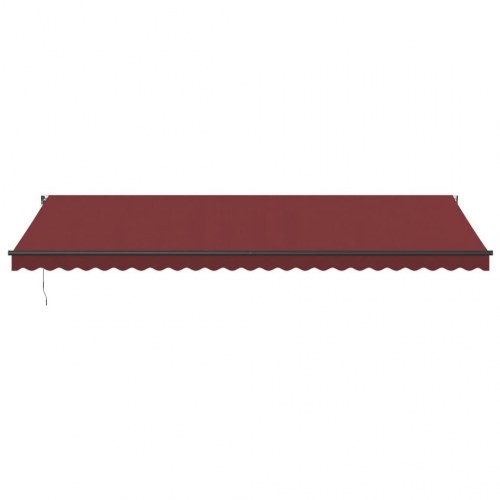 Markise med LED-lys 600 × 350 cm - automatisk betjening, bordeaux