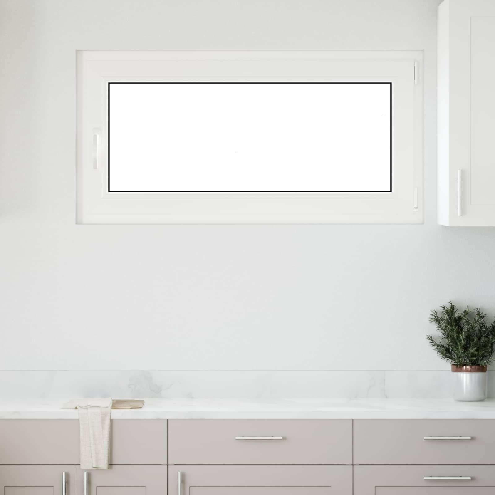 Kældervindue RISOR 120 × 60 cm - PVC og glas, hvid