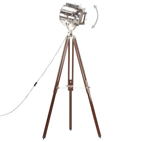 Gulvlampe med trefod 180 cm massivt mangotræ