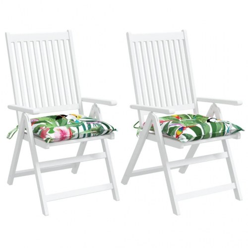 Stolehynder 2 stk. 40×40×7 cm - stof, flerfarvet, med snore