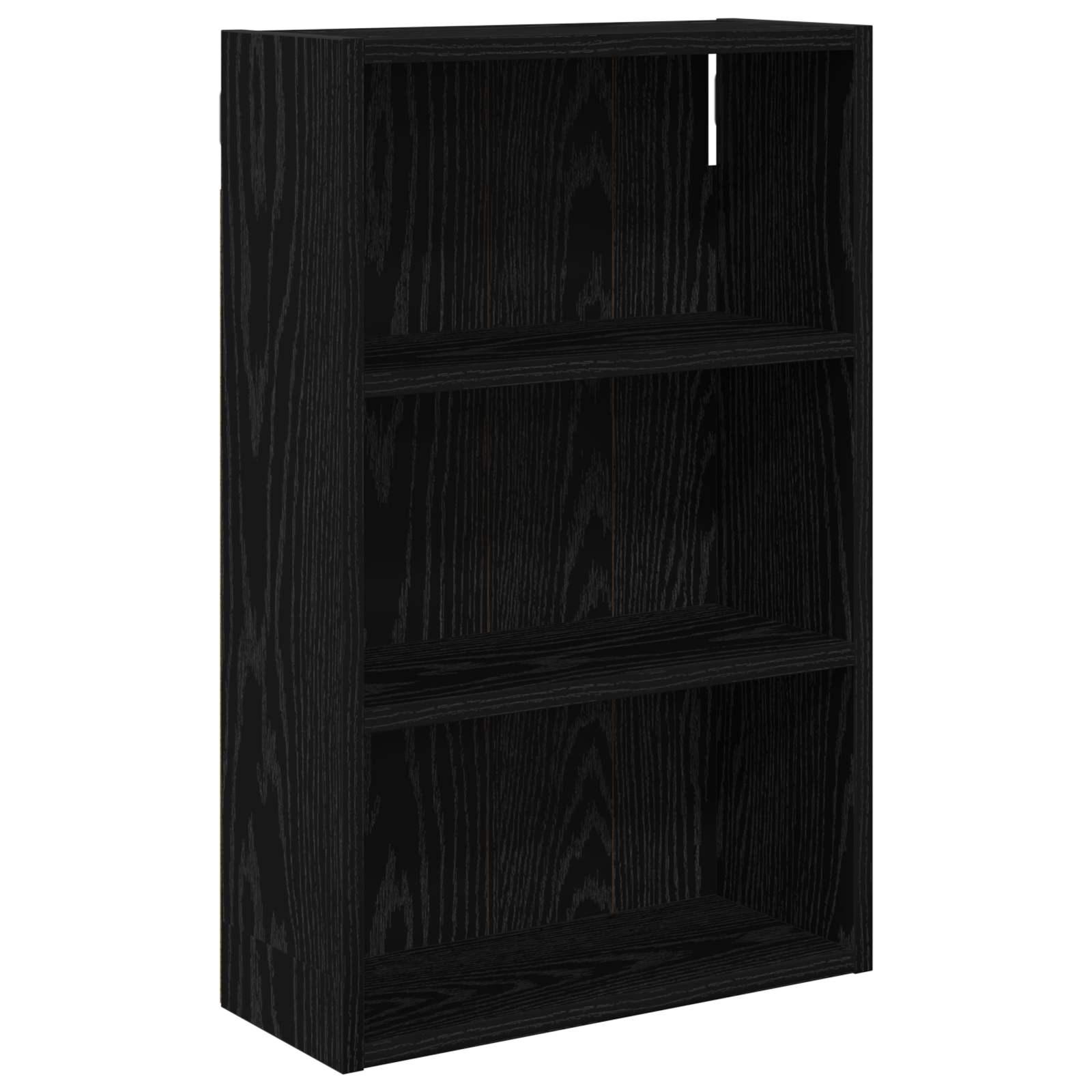Badeværelsesvægskab Sort Eg 40 x 16 x 62,5 cm Konstrueret træ billede