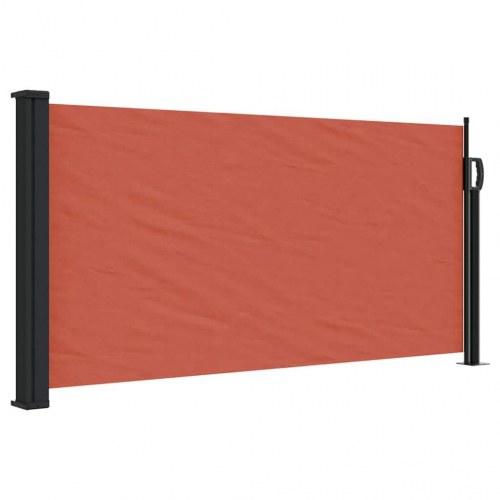 Sammenrullelig sidemarkise 100x500 cm terrakotta