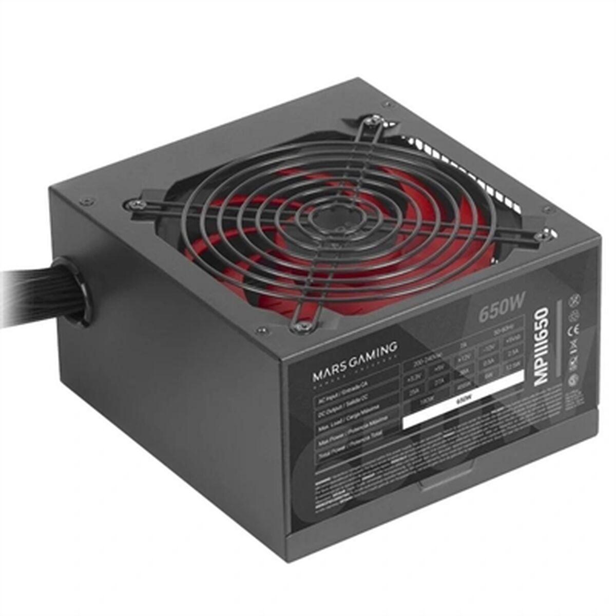 Mars Gaming MPIII650 - ATX strømforsyning 650 W, sort billede