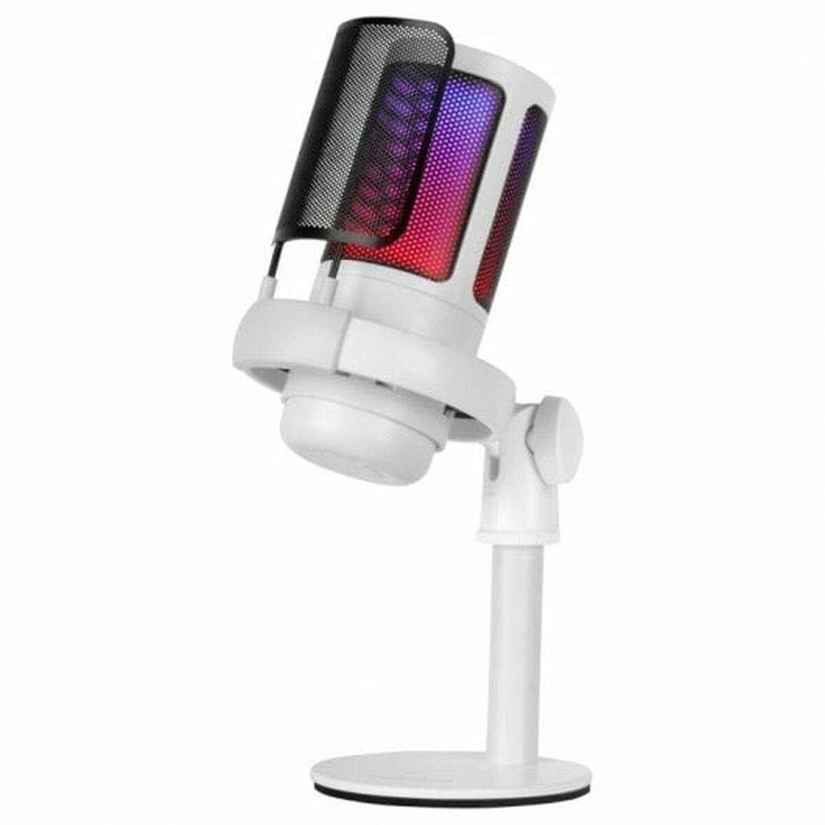 Mars Gaming MMIC-SE USB mikrofon - hvid med ARGB til gaming og streaming billede